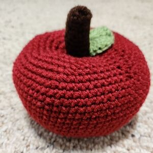 Crochet Dark Red Apple